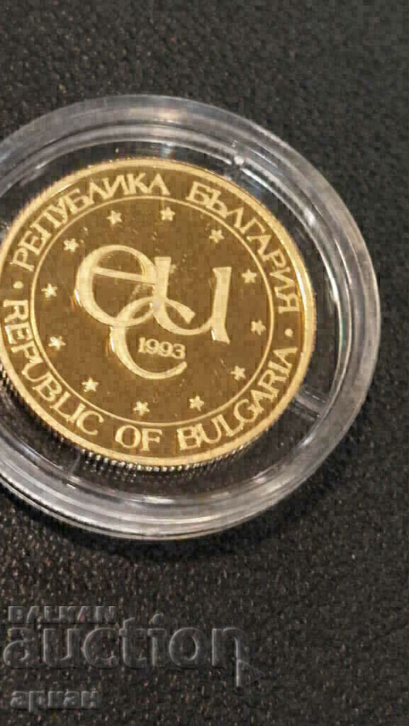 BGN 5000 1993 ECU Alphabet Gold coin BNB - 6