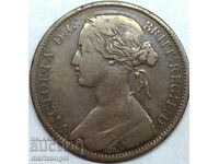 Marea Britanie 1 penny 1862 30mm - destul de rar!