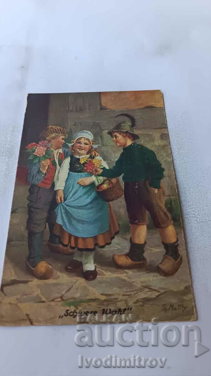 Schwere Wahl 1932 postcard