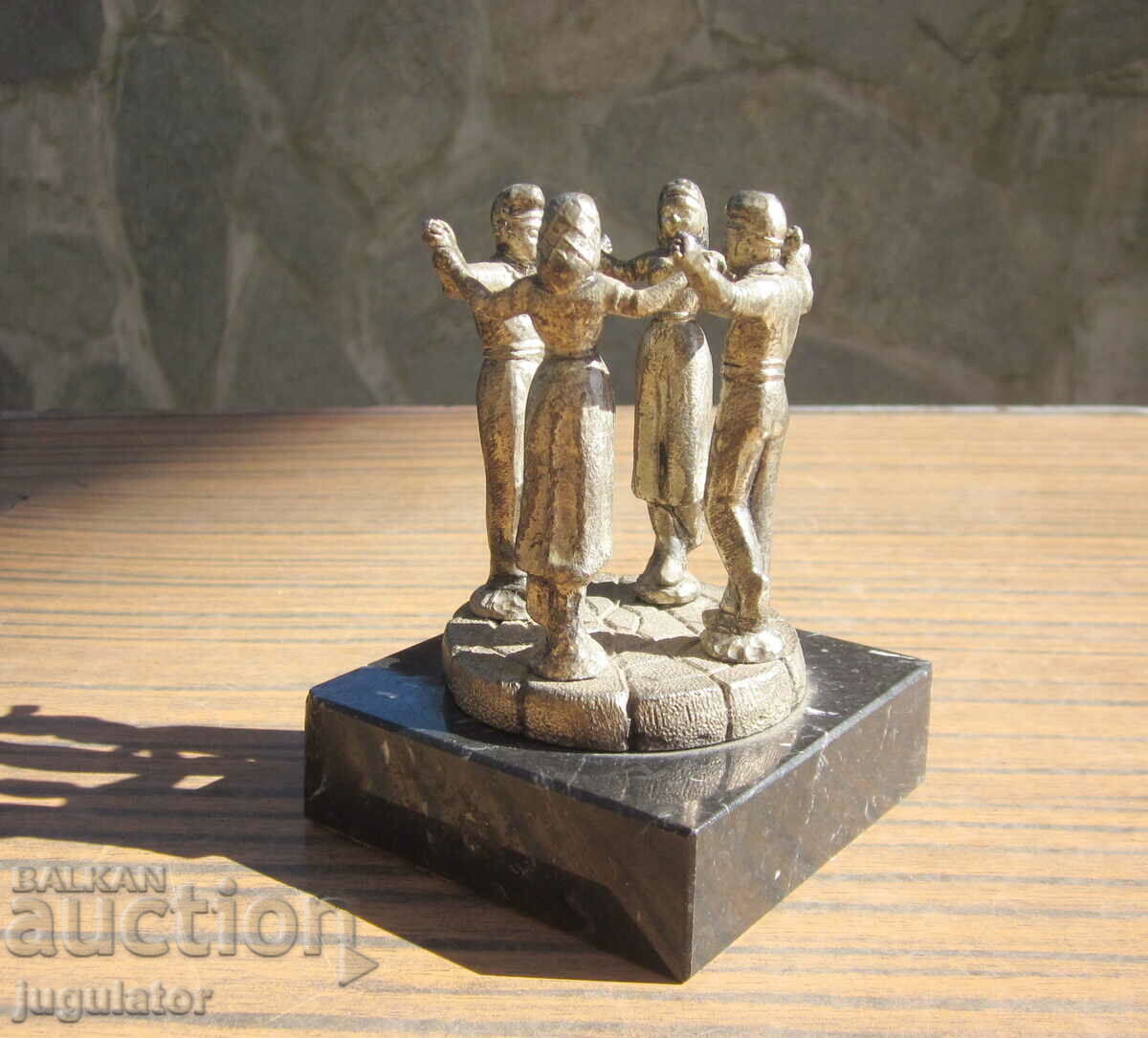 old Bulgarian folk figure figurine people dance costumes - 5