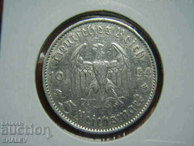 5 Reichsmark 1934 A Germania (Al Treilea Reich) - VF/XF - 7