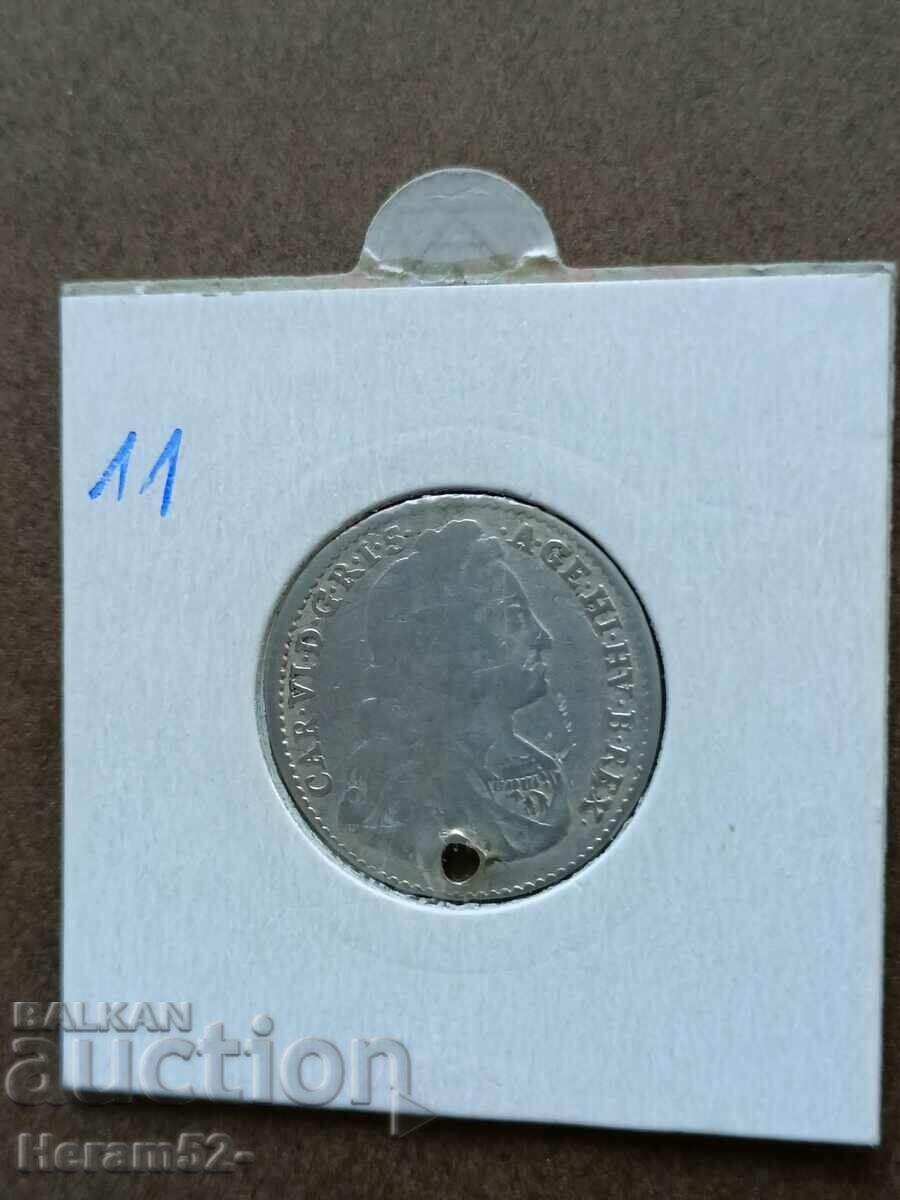 6 Kreuzers 1739 Charles VI with price 29.00 BGN | € 14.83