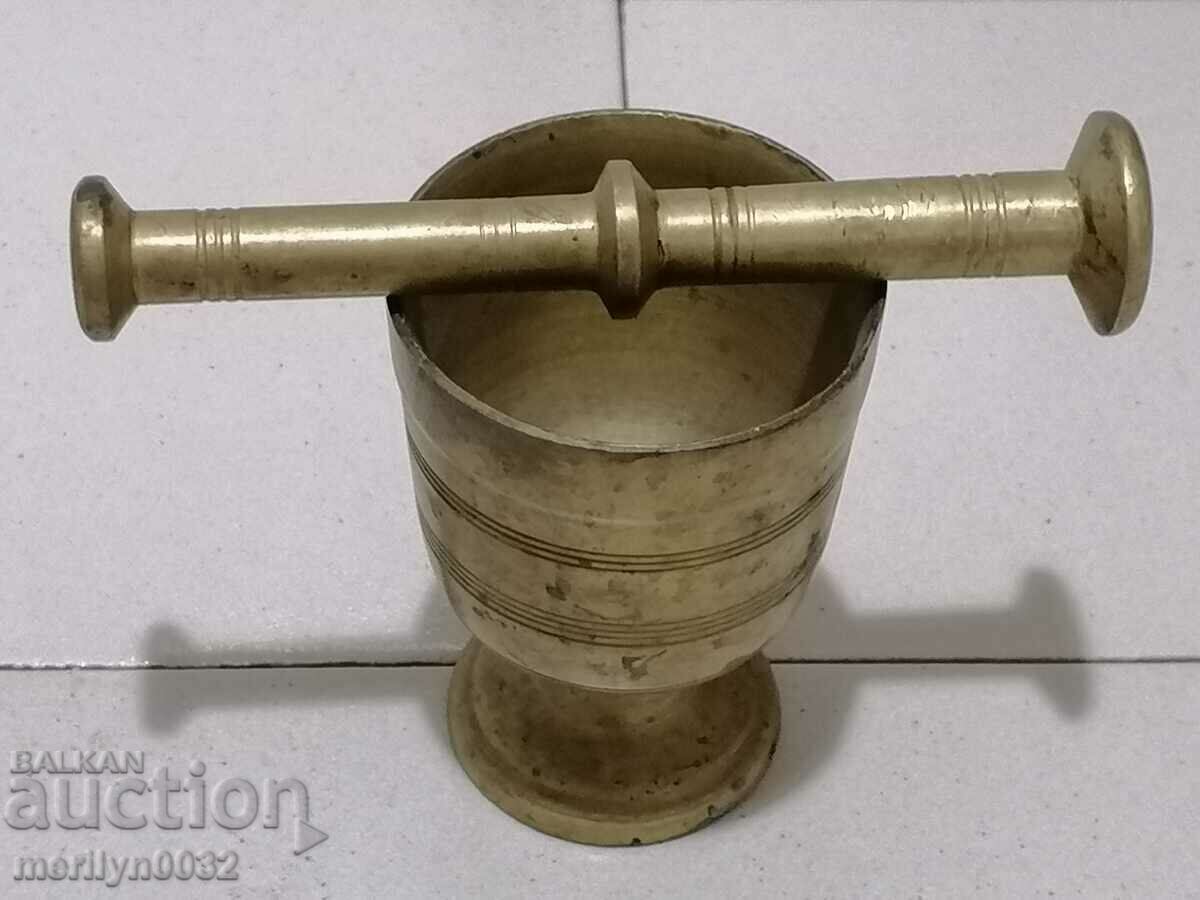 Auction Old bronze mortar, pestle, mortar Auction Old bronze mortar, pestle, mortar