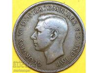 Marea Britanie 1/2 Penny 1939 George VI 30mm Bronz 2