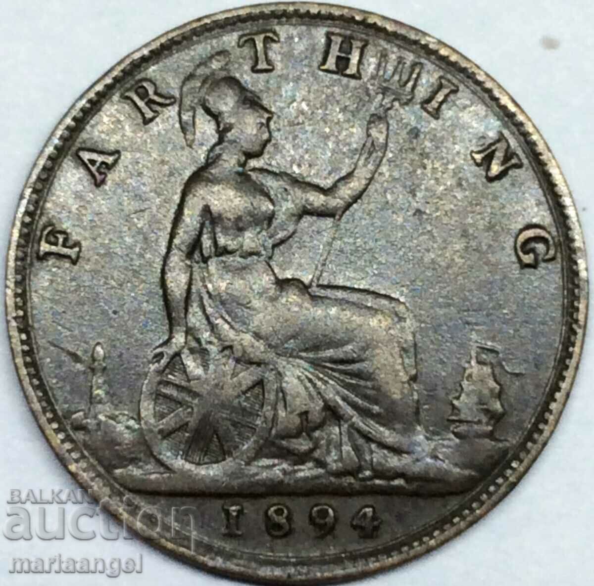 Великобритания 1 фартинг 1894 бронз