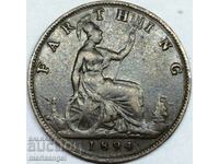 Великобритания 1 фартинг 1894 бронз