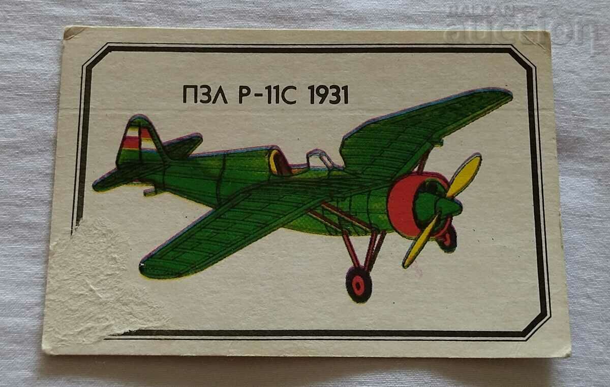 AVION PZL R-11S 1931. CALENDAR 1987