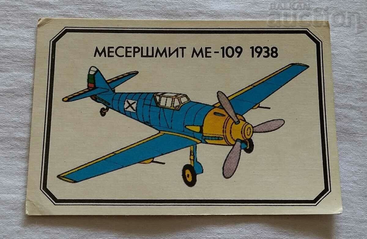 САМОЛЕТ МЕСЕРШМИТ МЕ-109 1938 г. КАЛЕНДАРЧЕ 1987 г.