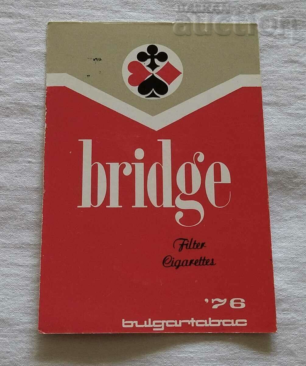 БУЛГАРТАБАК ЦИГАРИ BRIDGE КАЛЕНДАРЧЕ 1976 г. БУЛГАРТАБАК ЦИГАРИ BRIDGE КАЛЕНДАРЧЕ 1976 г.