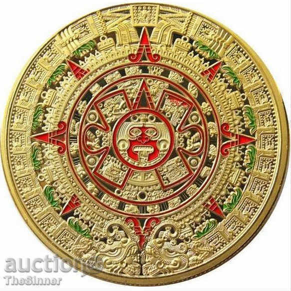 GOLD PLAQUE COIN PLAQUE The Mayan Calendar