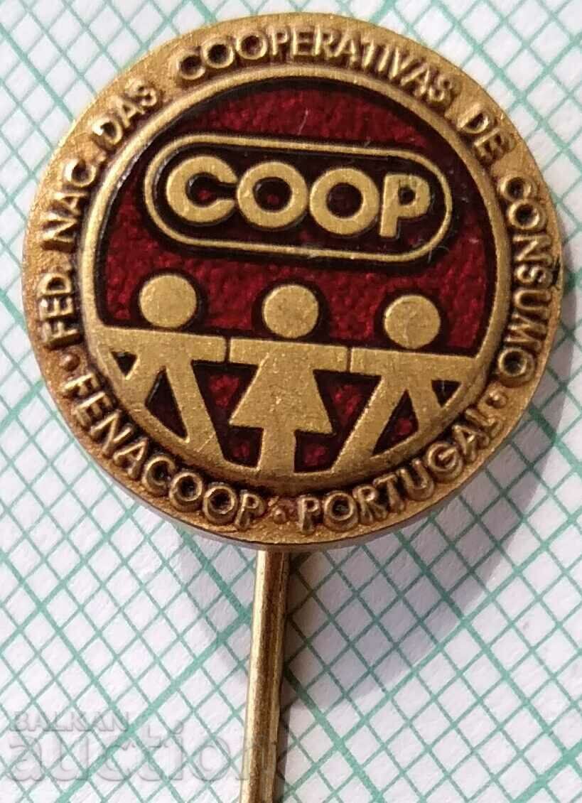 13647 Badge - COOP Portugal - bronze enamel