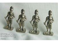Metal figurines Swiss soldiers figures - 4 pieces