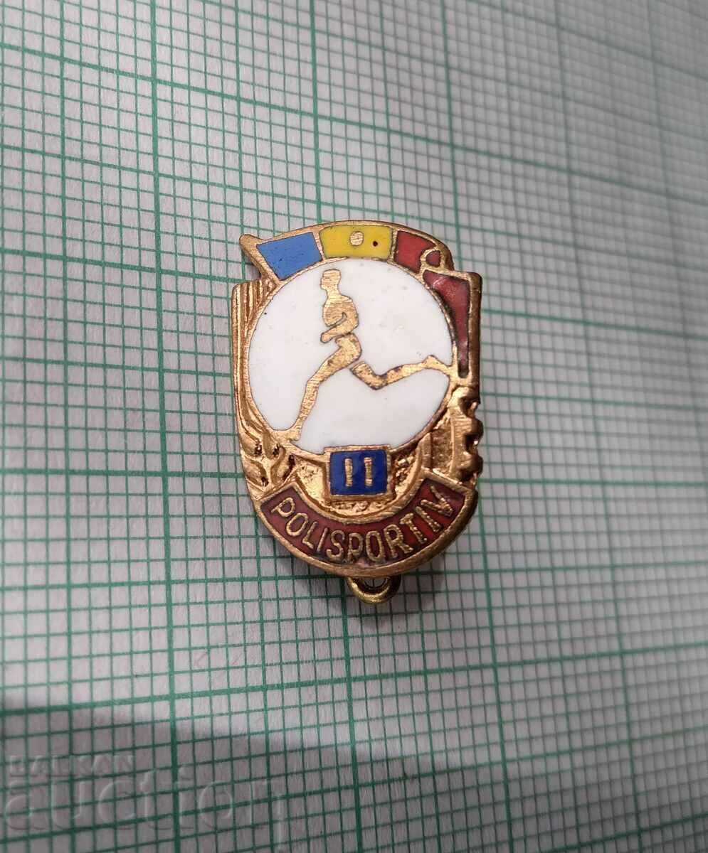 13658 Badge - Polisportiv - Romania - bronze enamel with price 2.00 BGN | € 1.02 13658 Badge - Polisportiv - Romania - bronze enamel with price 2.00 BGN | € 1.02