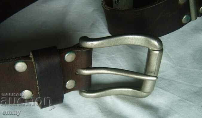 Delivery of Genuine leather belt with metal plates Delivery of Genuine leather belt with metal plates