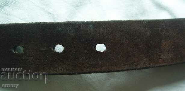 Genuine leather belt with metal plates - 6 Genuine leather belt with metal plates - 6