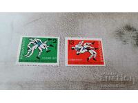 timbre poștale Campionatul Mondial de lupte NRB Sofia 1971