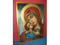 Богородица с Младенеца голяма професионално направена икона