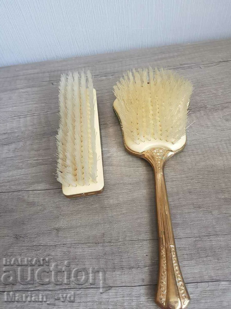 Retro set of women's hair brush and clothes brush - 5 Retro set of women's hair brush and clothes brush - 5