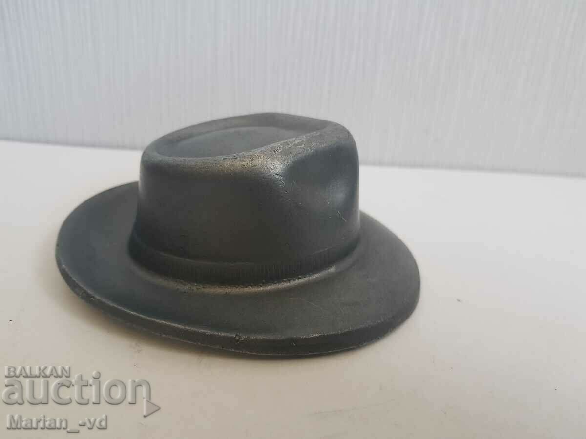 Auction Old souvenir metal cowboy hat Auction Old souvenir metal cowboy hat
