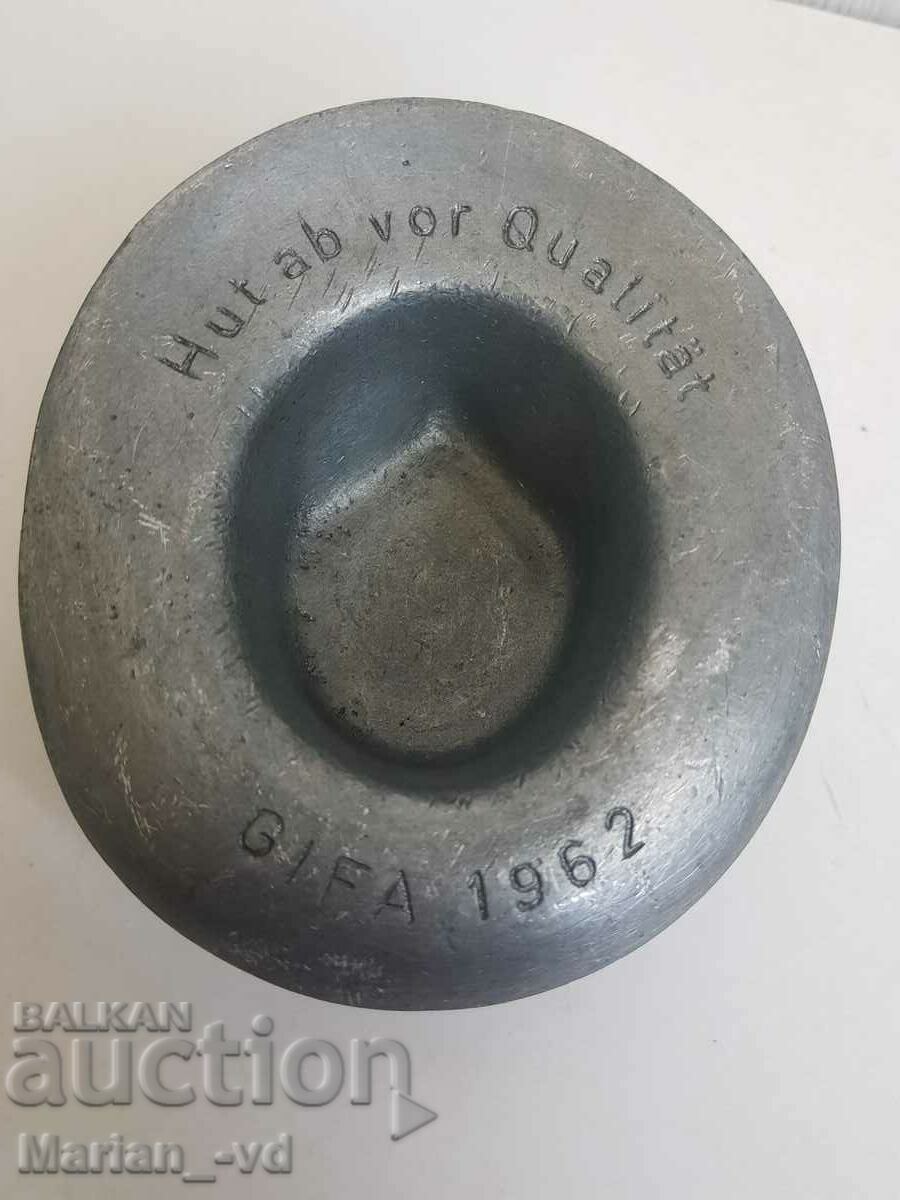 Old souvenir metal cowboy hat - 5 Old souvenir metal cowboy hat - 5