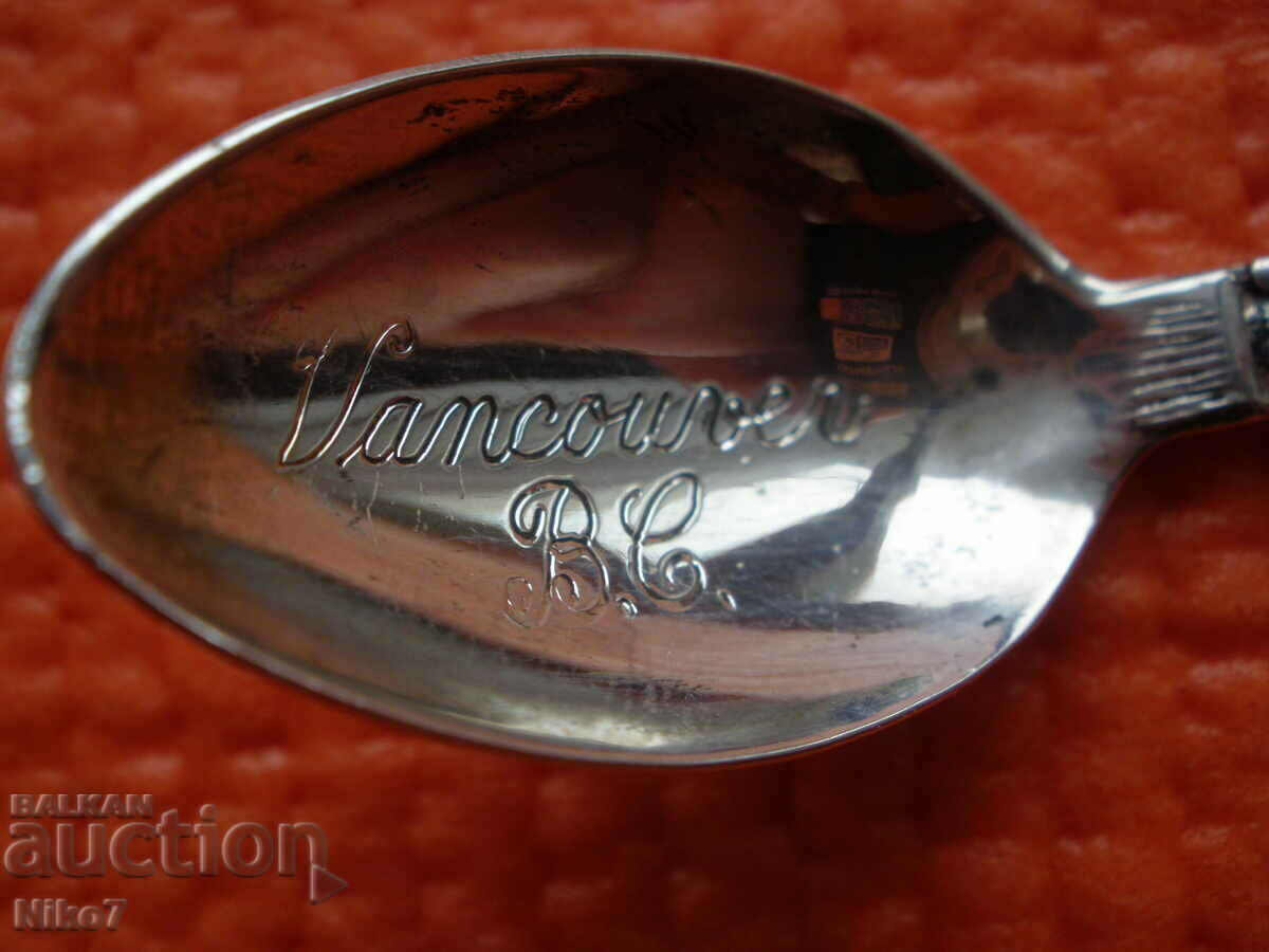 Old silver spoon - Canada. - 5