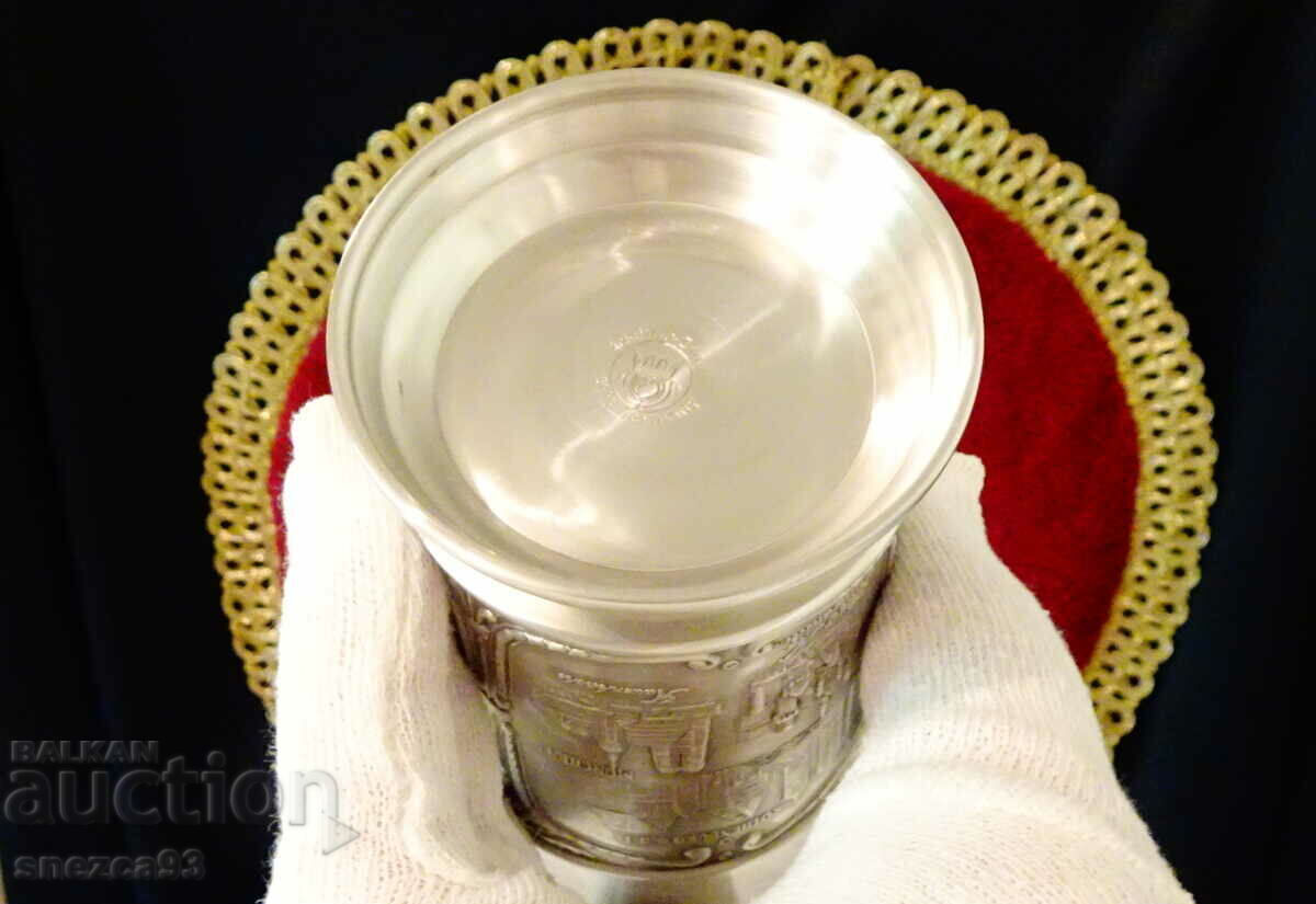 Чаша,халба от калай,архитектура,220 мл.. - 6 Чаша,халба от калай,архитектура,220 мл.. - 6