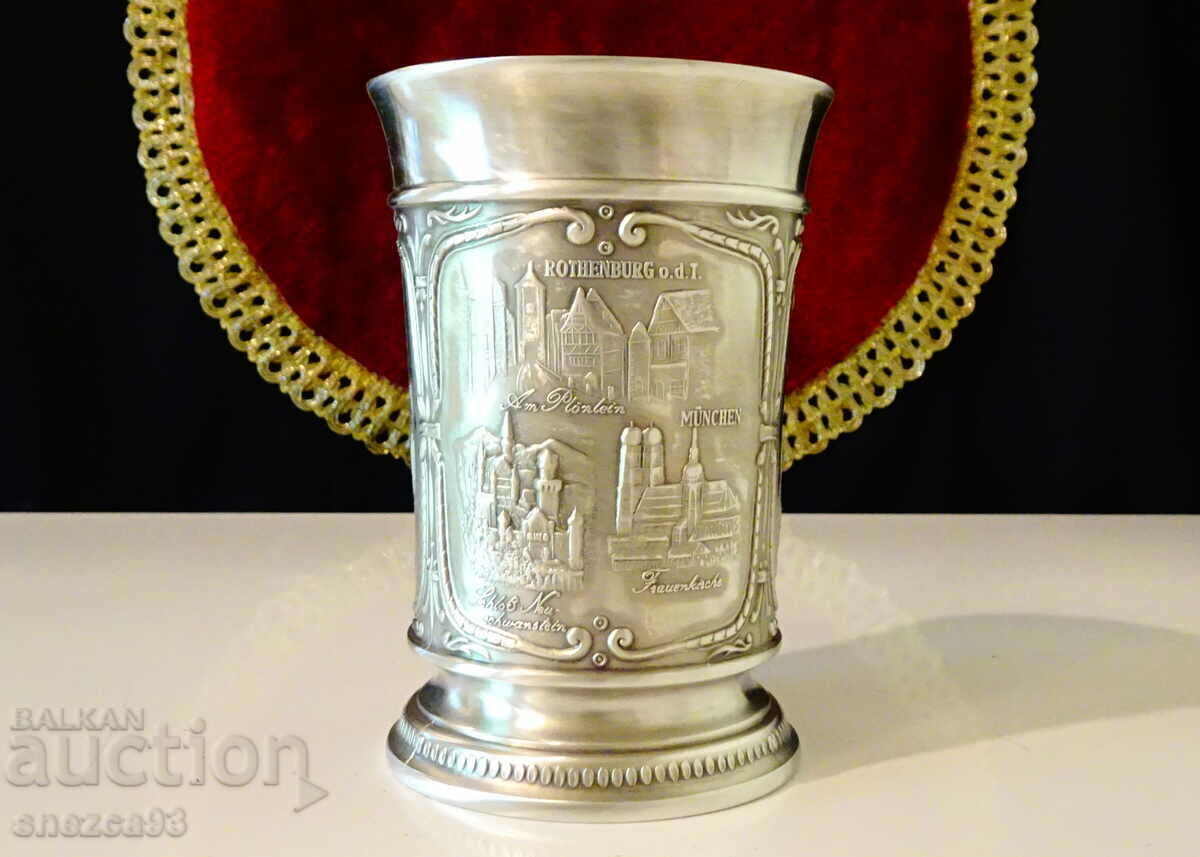 Чаша,халба от калай,архитектура,220 мл.. Чаша,халба от калай,архитектура,220 мл..