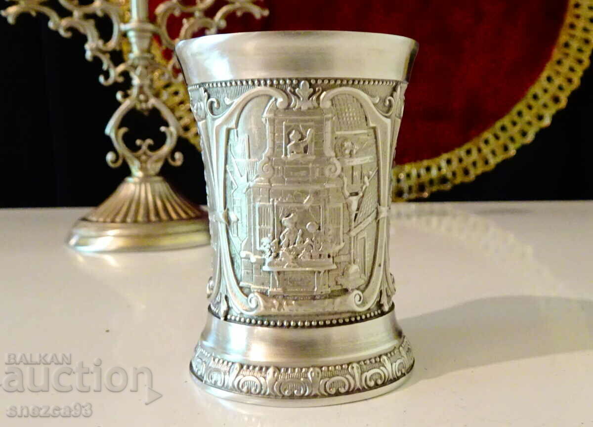 Auction WMF pewter cup, paintings by Carl Spitzweg. Auction WMF pewter cup, paintings by Carl Spitzweg.