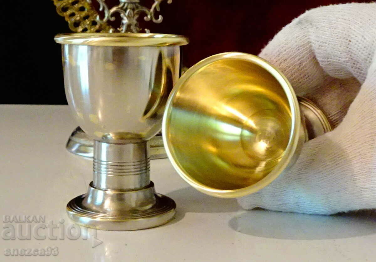 Auction Silver Plated Cups, WMF Running Ostrich 1850 Auction Silver Plated Cups, WMF Running Ostrich 1850