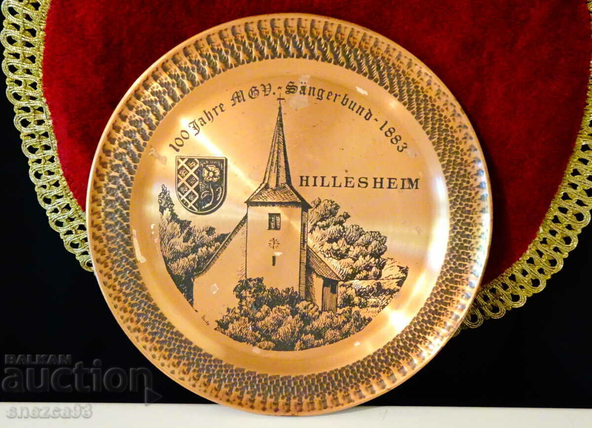 Honey tray, plate, panel with lithograph 22 cm Honey tray, plate, panel with lithograph 22 cm