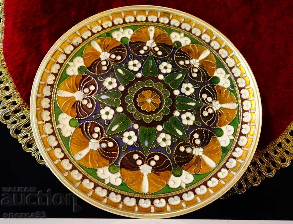 Χάλκινο πιάτο, πάνελ Cloisonné, cloisonne 480 γρ Χάλκινο πιάτο, πάνελ Cloisonné, cloisonne 480 γρ