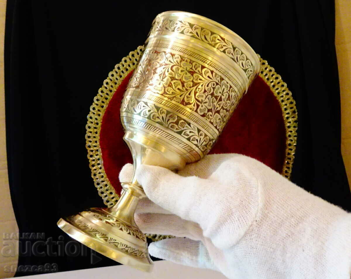 Royal bronze wine goblet, cloisonné enamel with price 149.00 BGN | € 76.18 Royal bronze wine goblet, cloisonné enamel with price 149.00 BGN | € 76.18