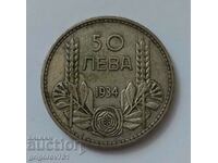 50 leva argint Bulgaria 1934 - monedă de argint #8