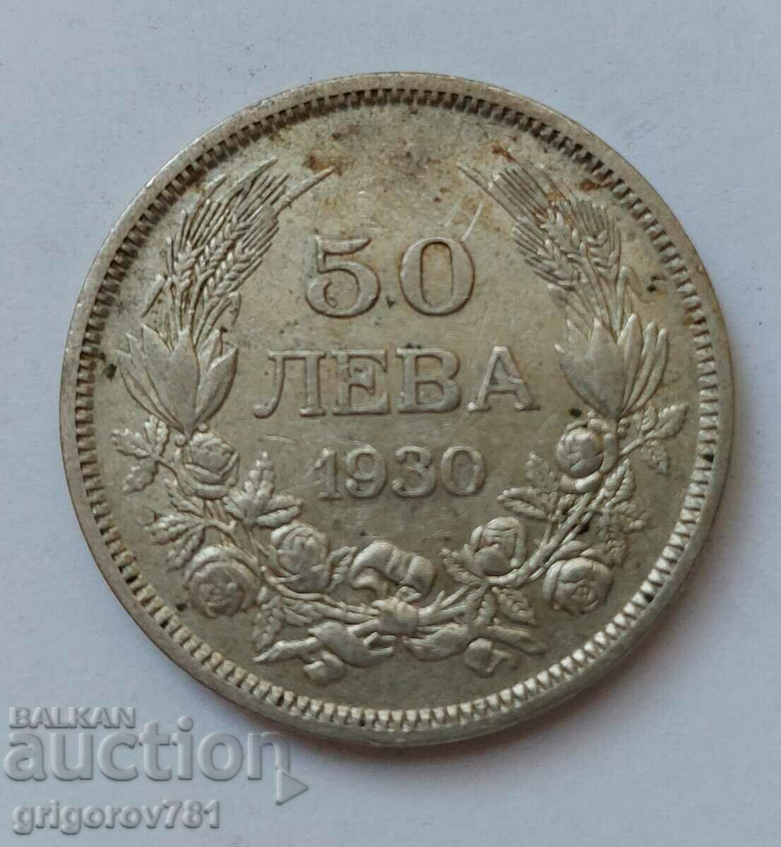 50 leva silver Bulgaria 1930 - silver coin #90