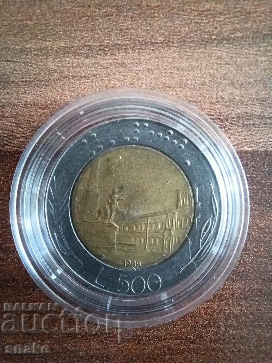 Italy 500 lire 1988