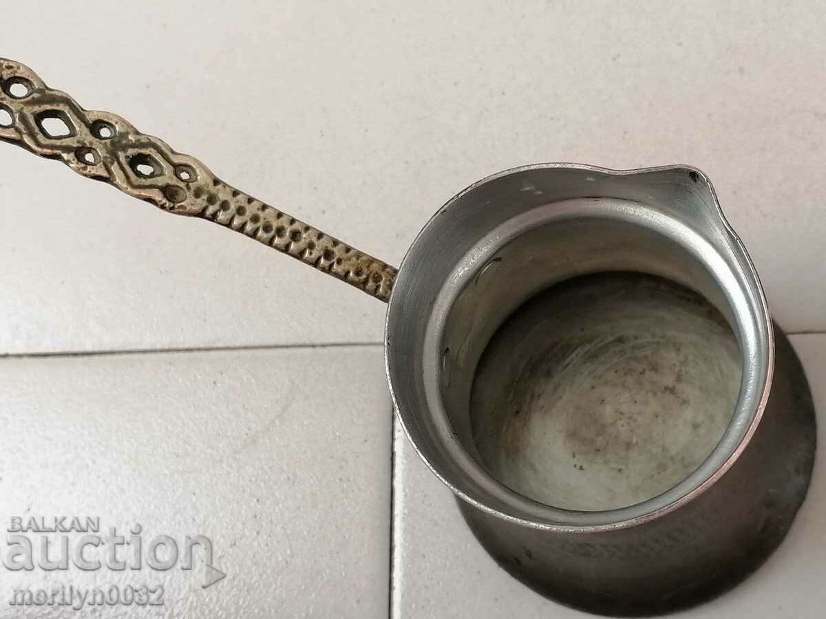 Доставка на Старо медно калайдисано джезве, кафеник, бакър, меден съд Доставка на Старо медно калайдисано джезве, кафеник, бакър, меден съд