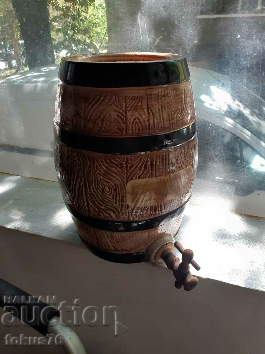 Old English Whiskey Barrel Porcelain