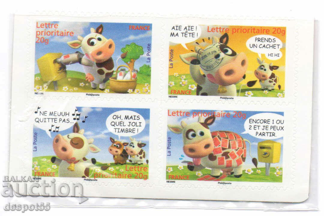 2007. Γαλλία. Smileys - Αυτοκόλλητα γραμματόσημα.