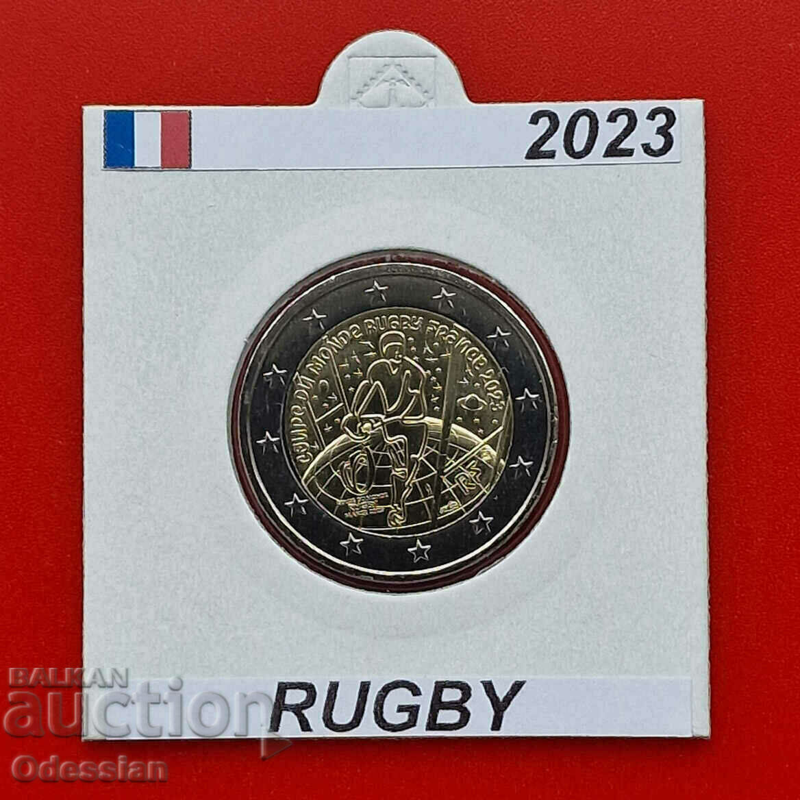Franța, 2 euro, 2023 „Rugby”