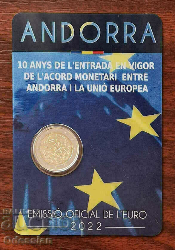 Андора 2 евро 2022 "10-год. от споразумението"
