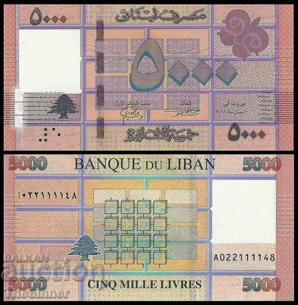 ЛИВАН 5000 Ливри LEBANON 5000 Livres, P-91c, 2021 UNC