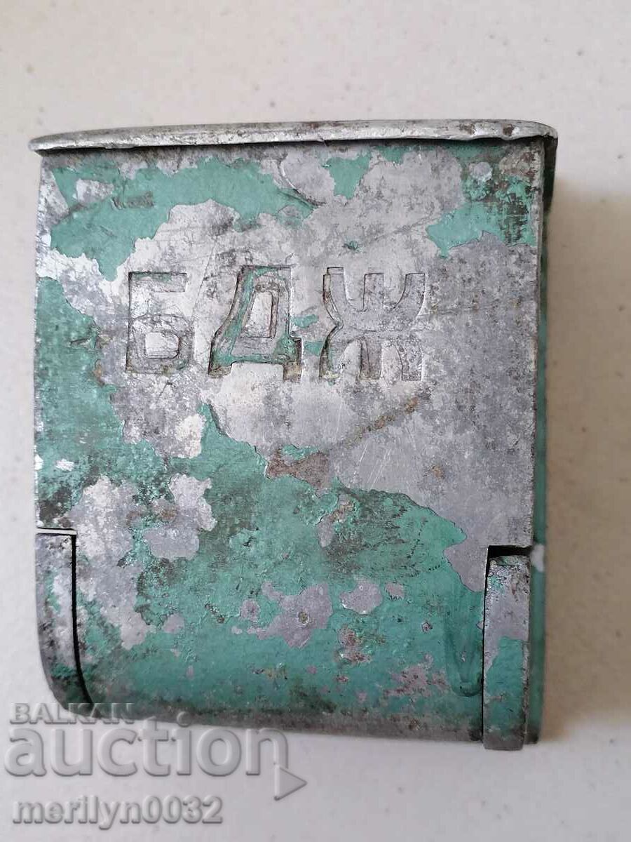 scrumieră veche din aluminiu țigară BDZ NRB