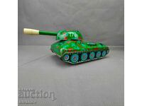 Стар съветски ламаринен танк играчка на батерии №0309