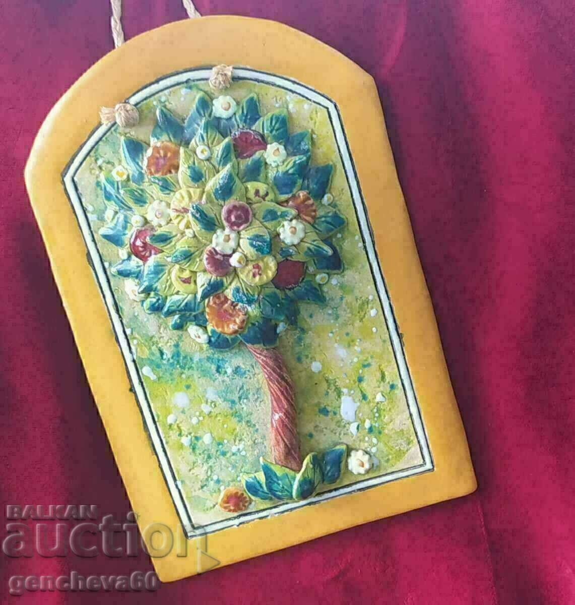 Auction Author's embossed terracotta plate, stamp Auction Author's embossed terracotta plate, stamp