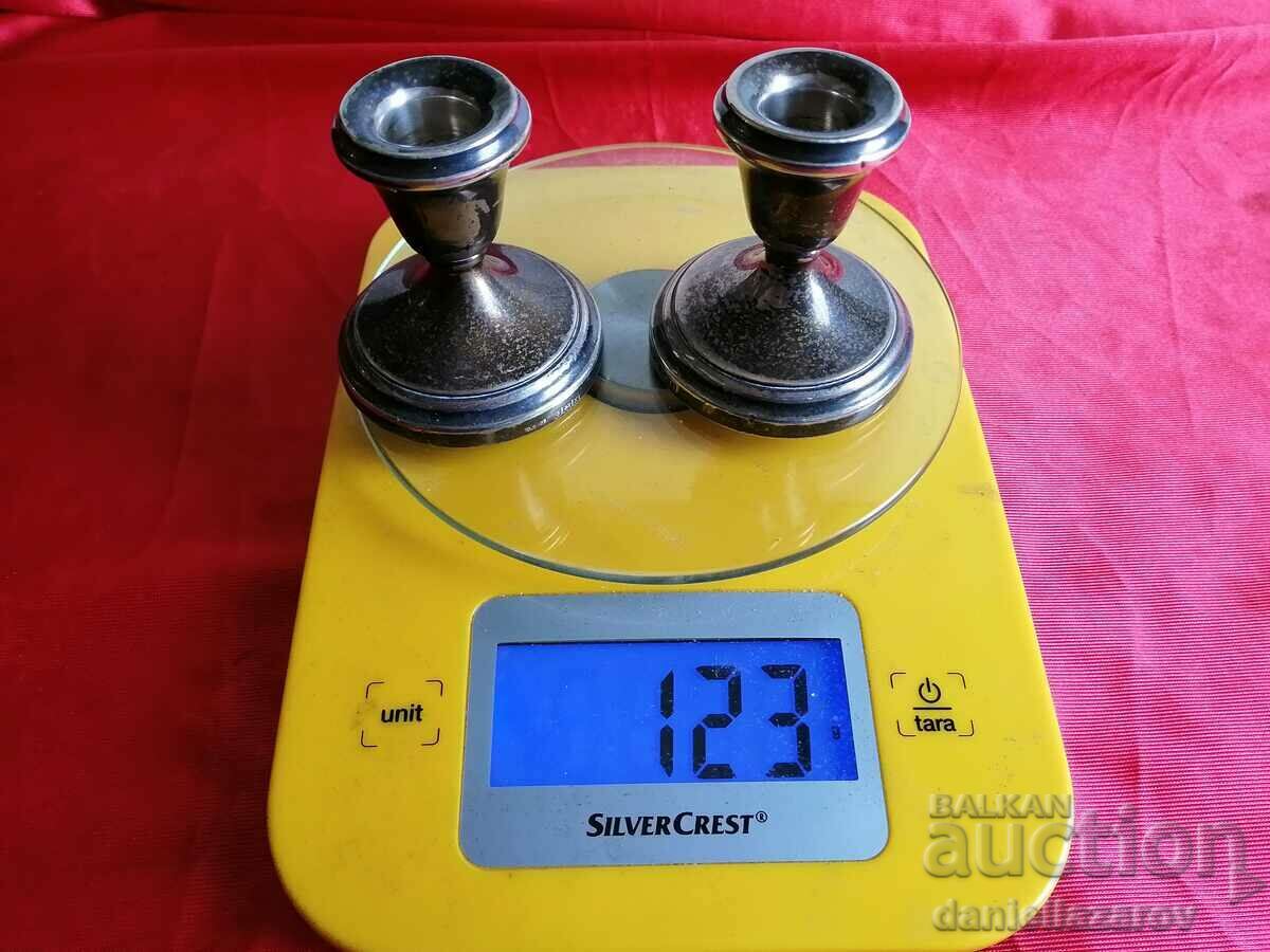 Set of English SILVER Candlesticks 123g. - 7 Set of English SILVER Candlesticks 123g. - 7