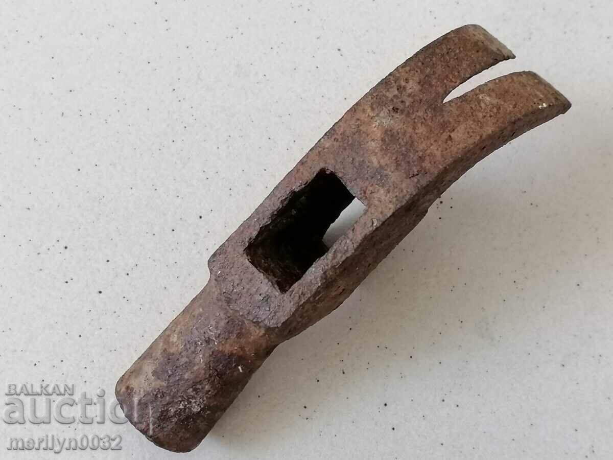 Old carpenter's hammer, tool, pickaxe - 5