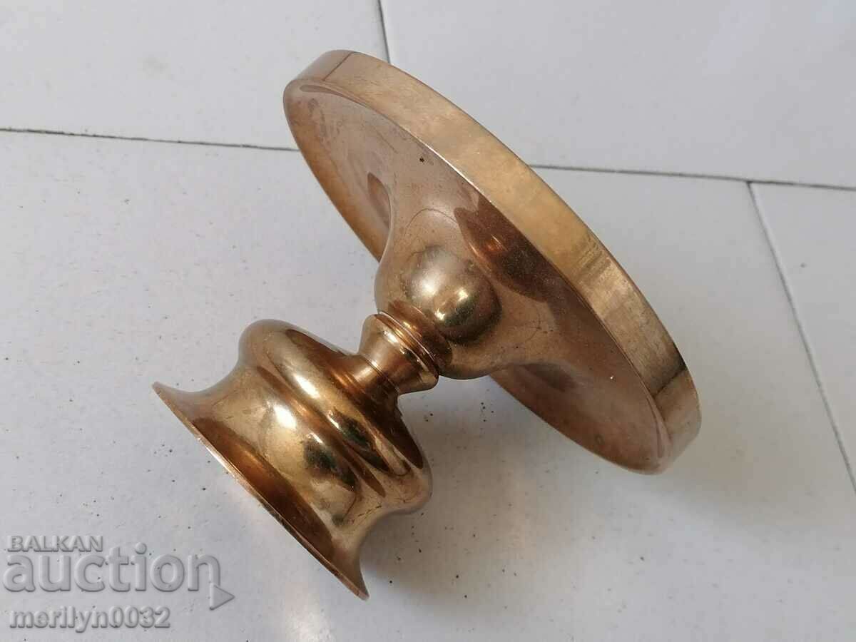 Auction Old bronze candlestick, candle Auction Old bronze candlestick, candle