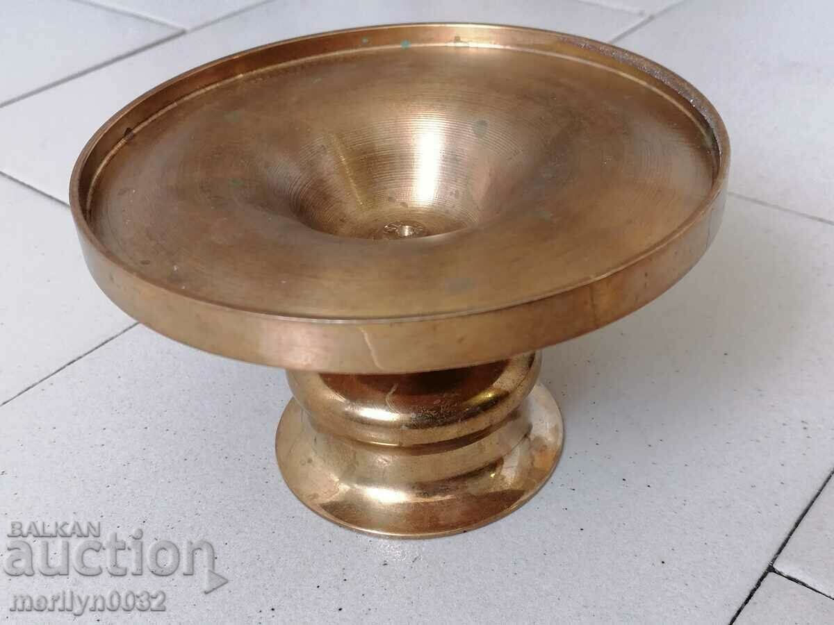 Old bronze candlestick, candle - 6 Old bronze candlestick, candle - 6