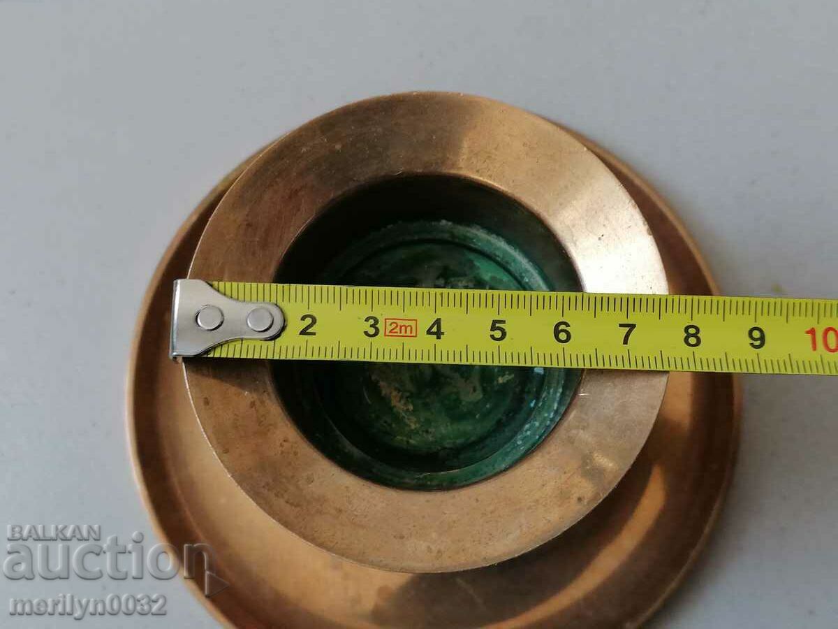 Old bronze candlestick, candle - 7 Old bronze candlestick, candle - 7