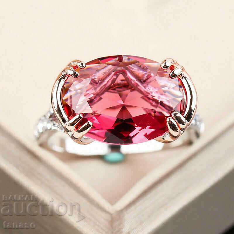 Παράδοση Δαχτυλίδι με κόκκινο ζιργκόν, επιχρυσωμένο Παράδοση Δαχτυλίδι με κόκκινο ζιργκόν, επιχρυσωμένο